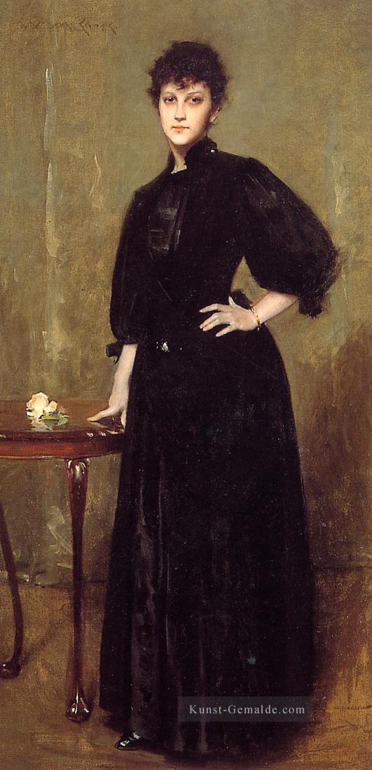 Lady in Black aka Frau Leslie Cotton William Merritt Chase Ölgemälde